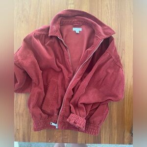 Top Shop red corduroy bomber jacket